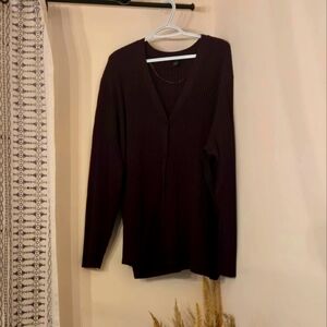 Lane bryant 22/34 Brown Ribbed Cardigan
